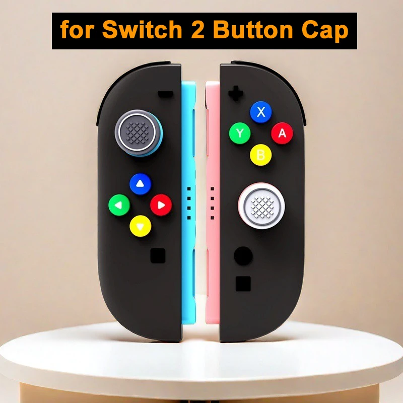 für Switch 2 Controller, Silikon-Knopfkappe + Joystick-Kappe, weiche, rutschfeste Daumengriffabdeckung für Switch2 Gaming-Zubehör
