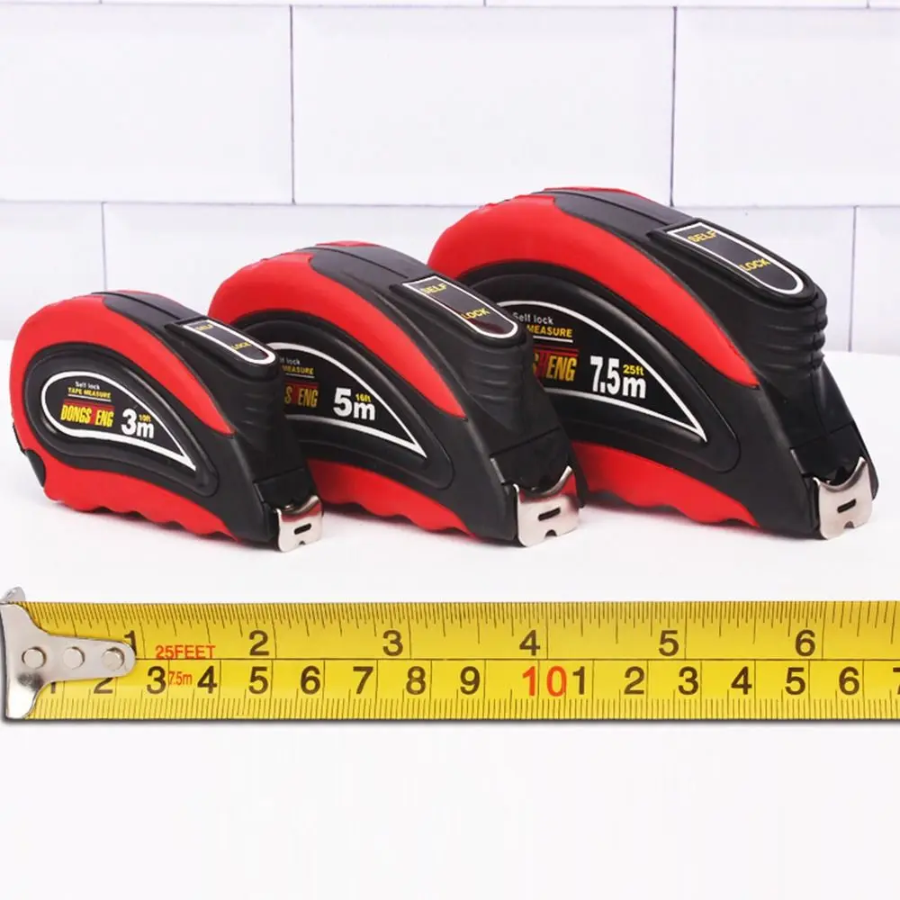 Portable Inch Metric Self Lock Steel Tape Measure Measuring Steel Tape Tape Measure 3/5/7.5m