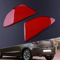 Nuevo 1 par de luces antiniebla traseras rojas ABS para coche, Reflector de parachoques apto para Mazda 2 Demio 5 puertas Hatchback 2015 2016 2017 2018