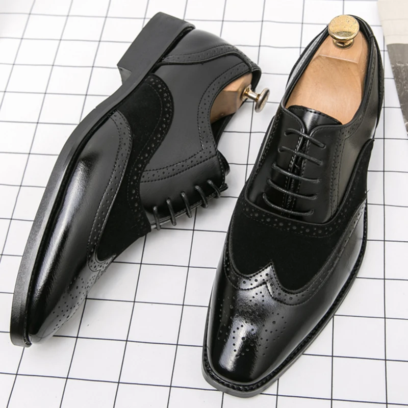 

Модные классические туфли-броги для мужчин, повседневные деловые туфли для офиса, высококачественные свадебные туфли для мужчин