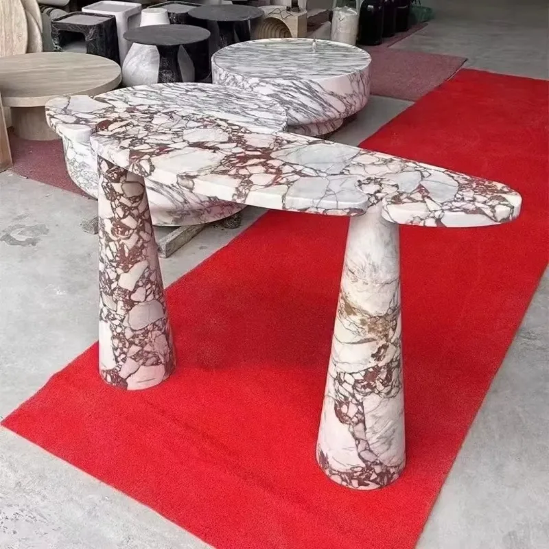 Design Modern Marble Durable Entrance Side Table Natural Stone Living Room Furniture