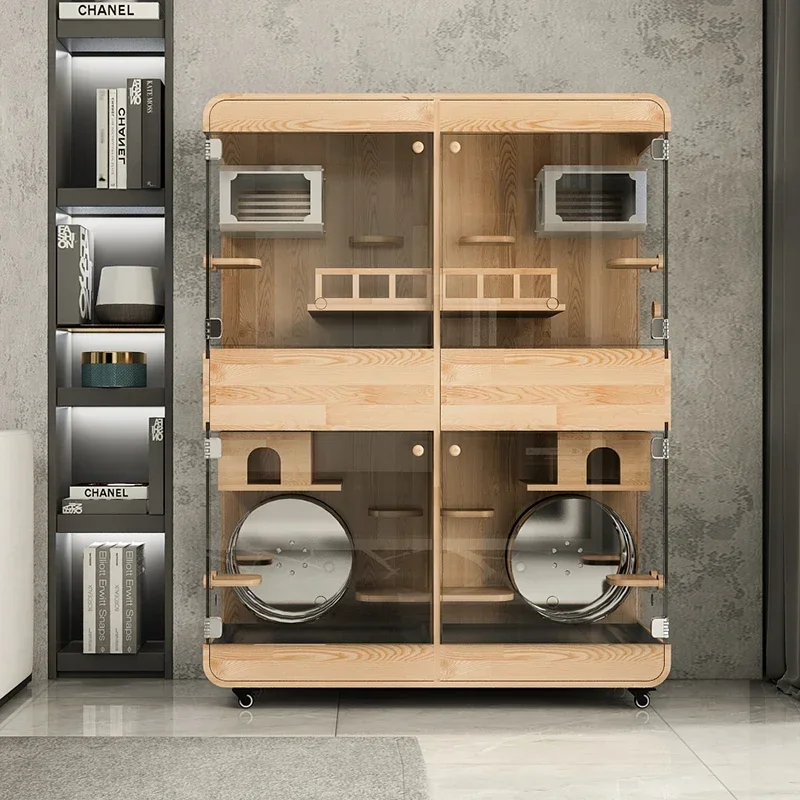 Высококачественный шкаф для телевизора в клетке из цельного дерева