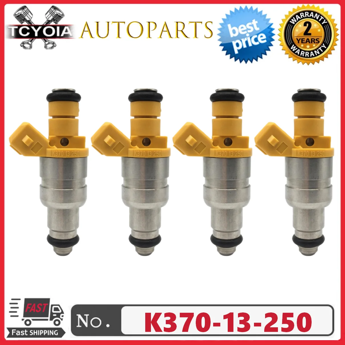 

4pcs/lot Fuel Injectors K37013250 K370-13-250 for for Kia Pride 1999 Avella 1996-1999