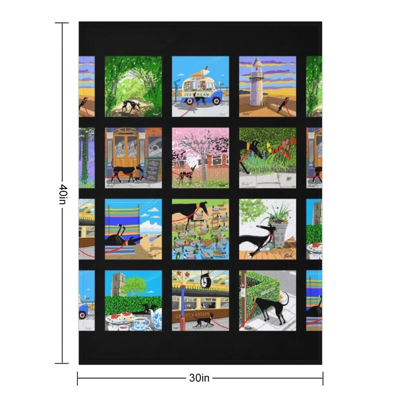 مجموعة The Lockdown Doodles 1 رمي بطانية التخييم الحرارية القطيفة بطانيات شعر #3