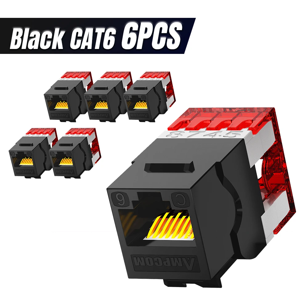 Variant: CAT6 black 6PCS
