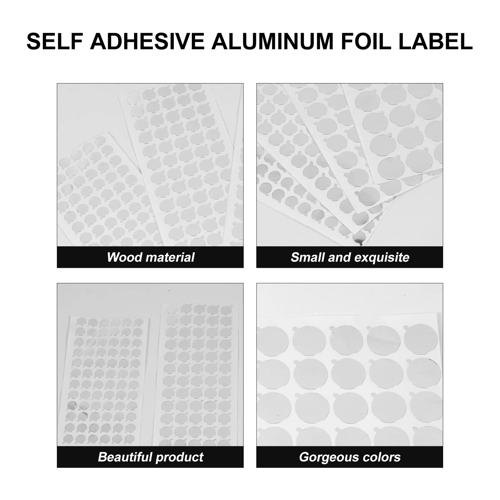 

6 Sheets Self-Adhesive Sealing Foil Labels For Bottle Mouth Packaging Decals Toothpaste Facial Cream Tube Stickers