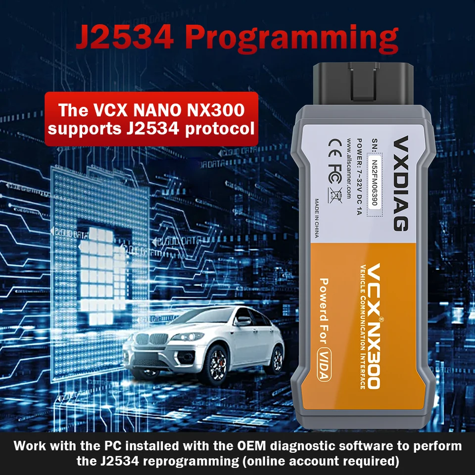 VXDIAG VCX NANO OBD2診断ツール 2014D 全システム対応