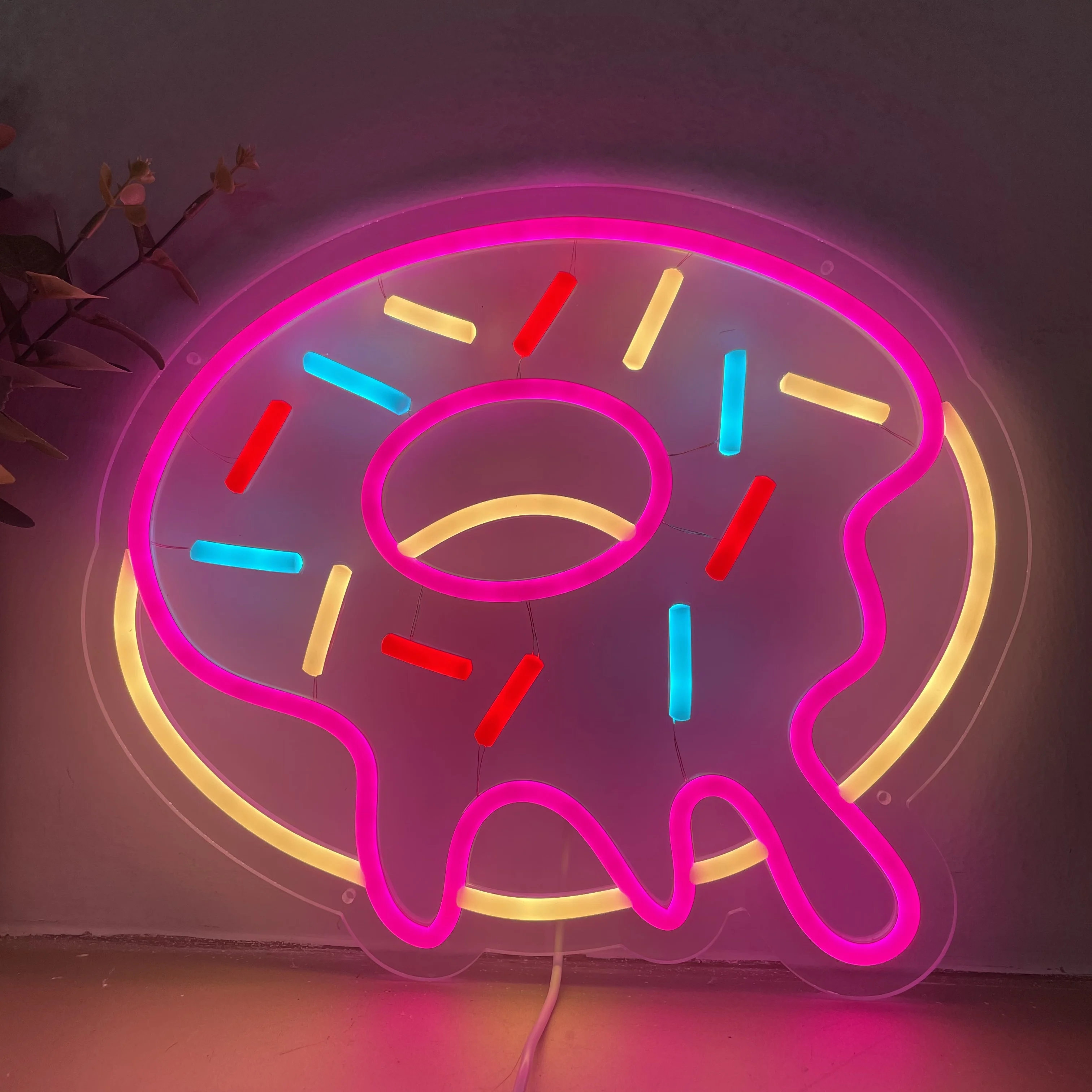 

Custom Food Neon Sign Sweet Donuts Sign Coffee Bar Sign Pink Led Light Dessert Shop Decor Donut Neon Art Donut Birthday Gifts