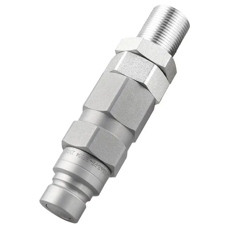 WCS-Replace 1938334 CA1938334 Hydraulic Flat Face Quick Coupler Male 193-8334 For Loader Backhoe Skid Steer