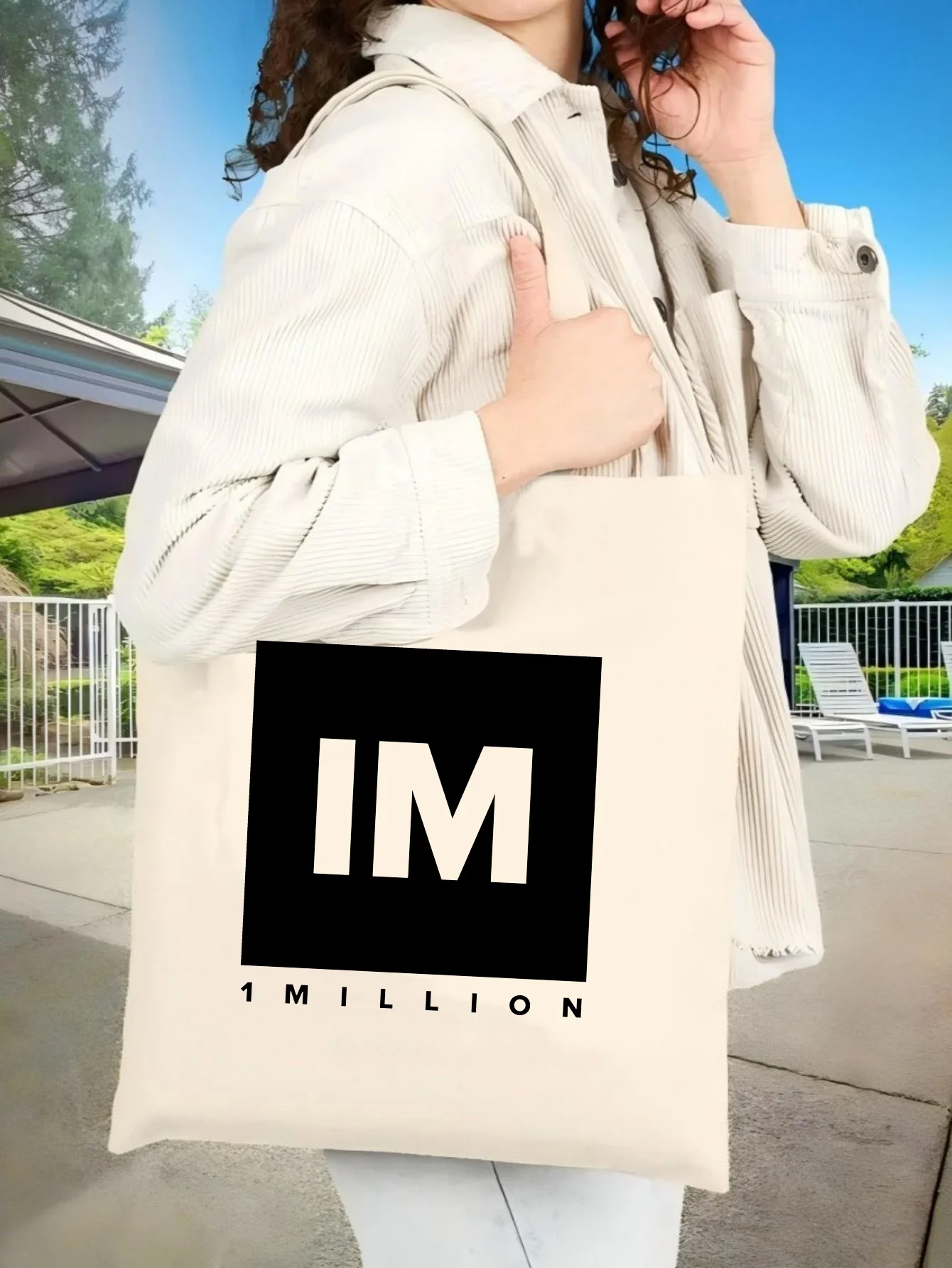 

Сумка-тоут унисекс из холщовой ткани 1MILLION DANCE STUDIO 2026: новинка, вместительная, прочная, многоразовая, многофункциональная, на плечо, для повседневного использования