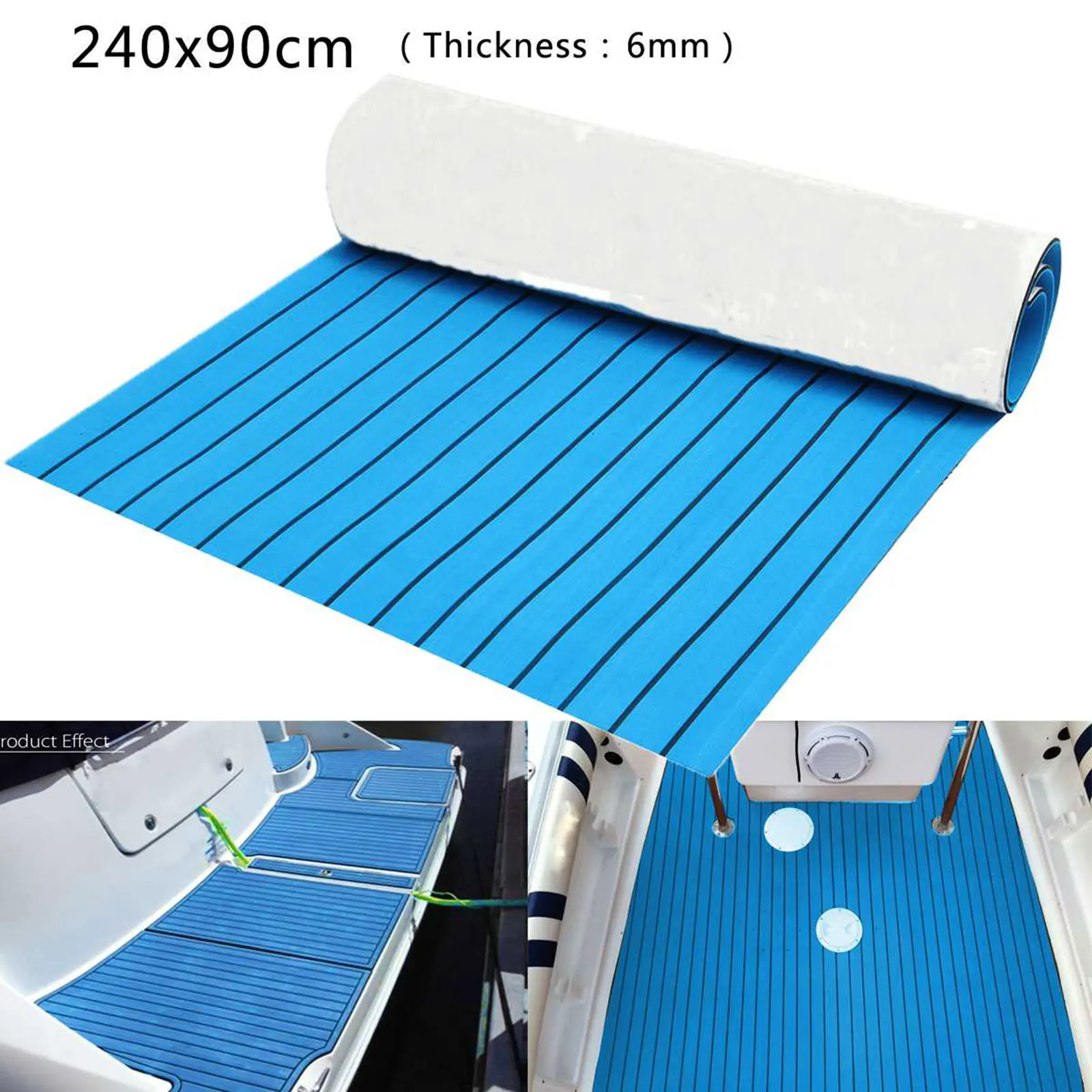 

35.4 "x94.5" EVA Non-Slip Mat Foam Teak Floor Mat Marine Floor Yacht Deck Self-Adhesive Mats