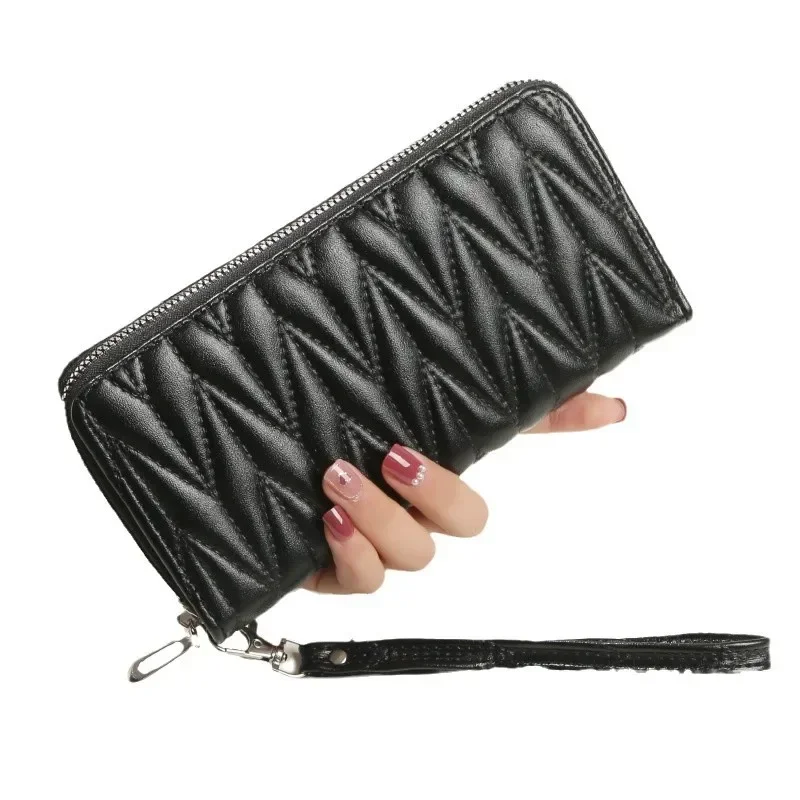 

Women's Wallets Long Pu Leather Card Holder Large Capacity Zipper Coin Purse Multi Card Organizer Cell Phone Wristlet Handbag