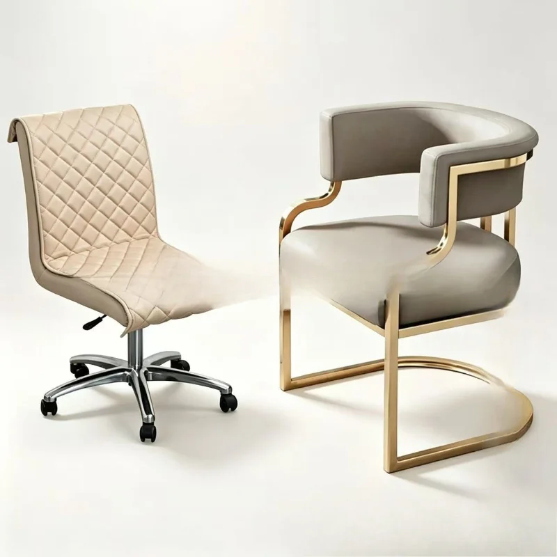 Stainless steel manicure chair complete  leisure negotiation reception
