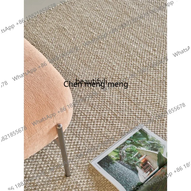 F132  Carpet Living Room Granular Handmade Wool Household Coffee Table Blanket Wabi Sabi Simple Bedroom Bedside Blanket X