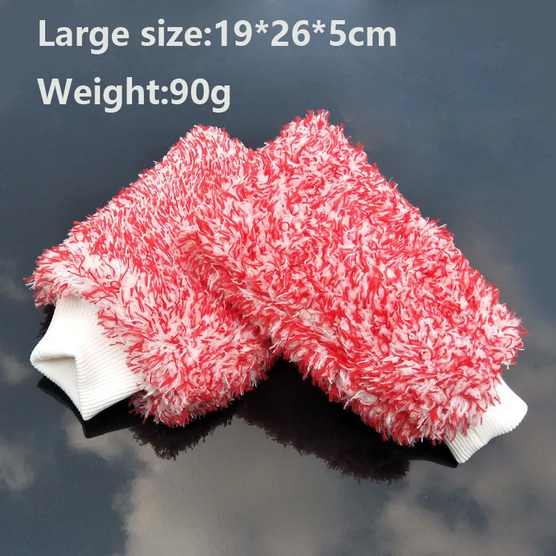 고밀도 스크래치 장갑 세차 양면 산호 벨벳 장갑, 부드러운 극세사 워시 미트, 두꺼운 대형 액세서리, 2 024