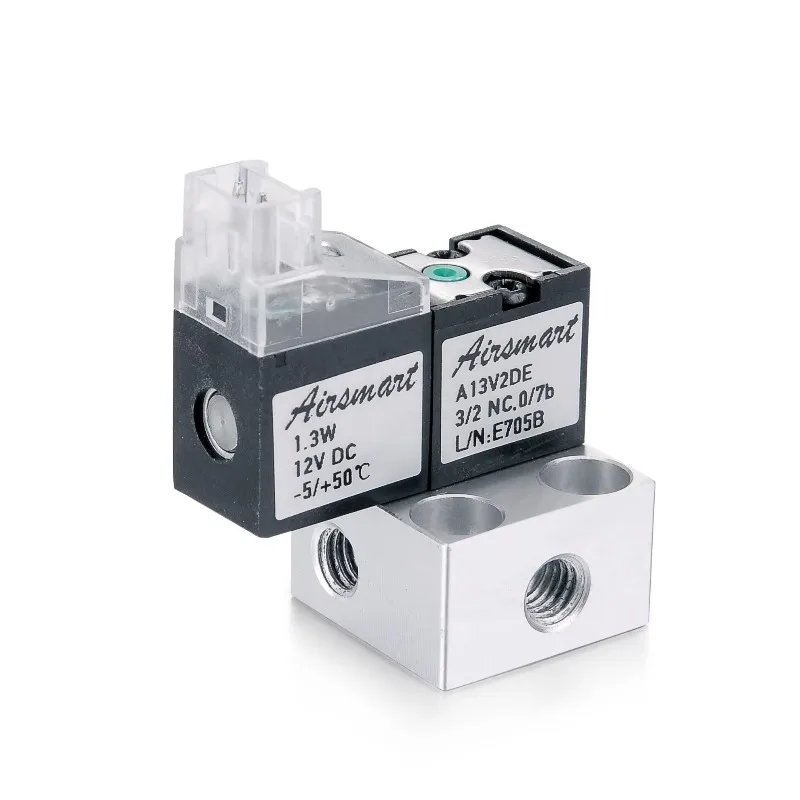 High Quality Long Life FPM12v/24v Normally Closed Electric 2/3 Way Solenoid Valve for air
