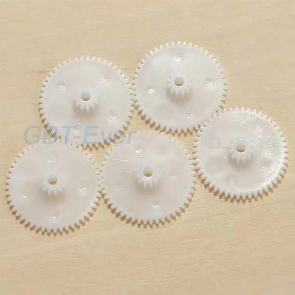 10Pcs 0.5 Modulus Double Layer Gears Multi-Specification White Plastic Gears Tight Fit/Loose Fit Axle Gears DIY Model Making