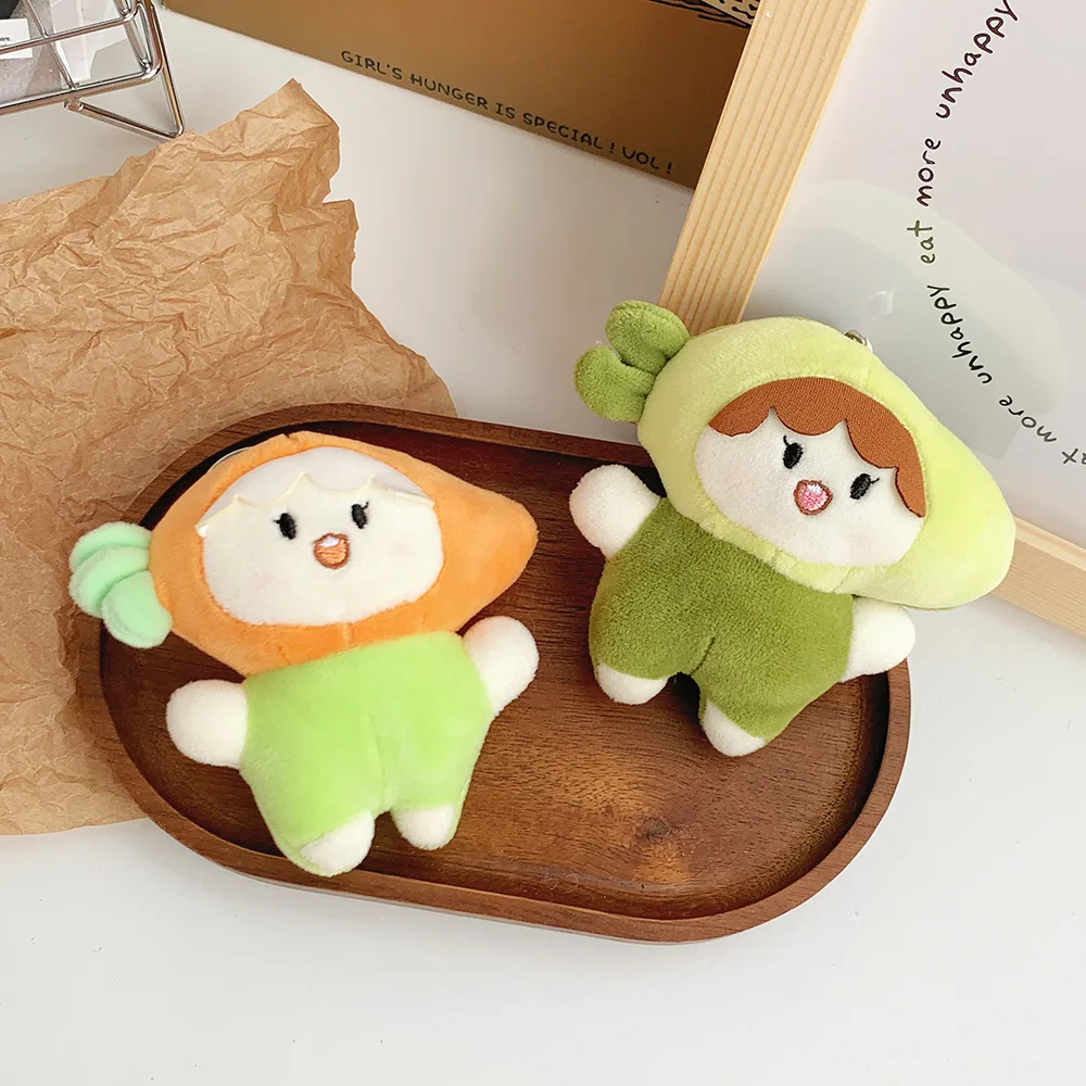 

Cute creative fruit and vegetable doll keychain schoolbag backpack pendant plush toy