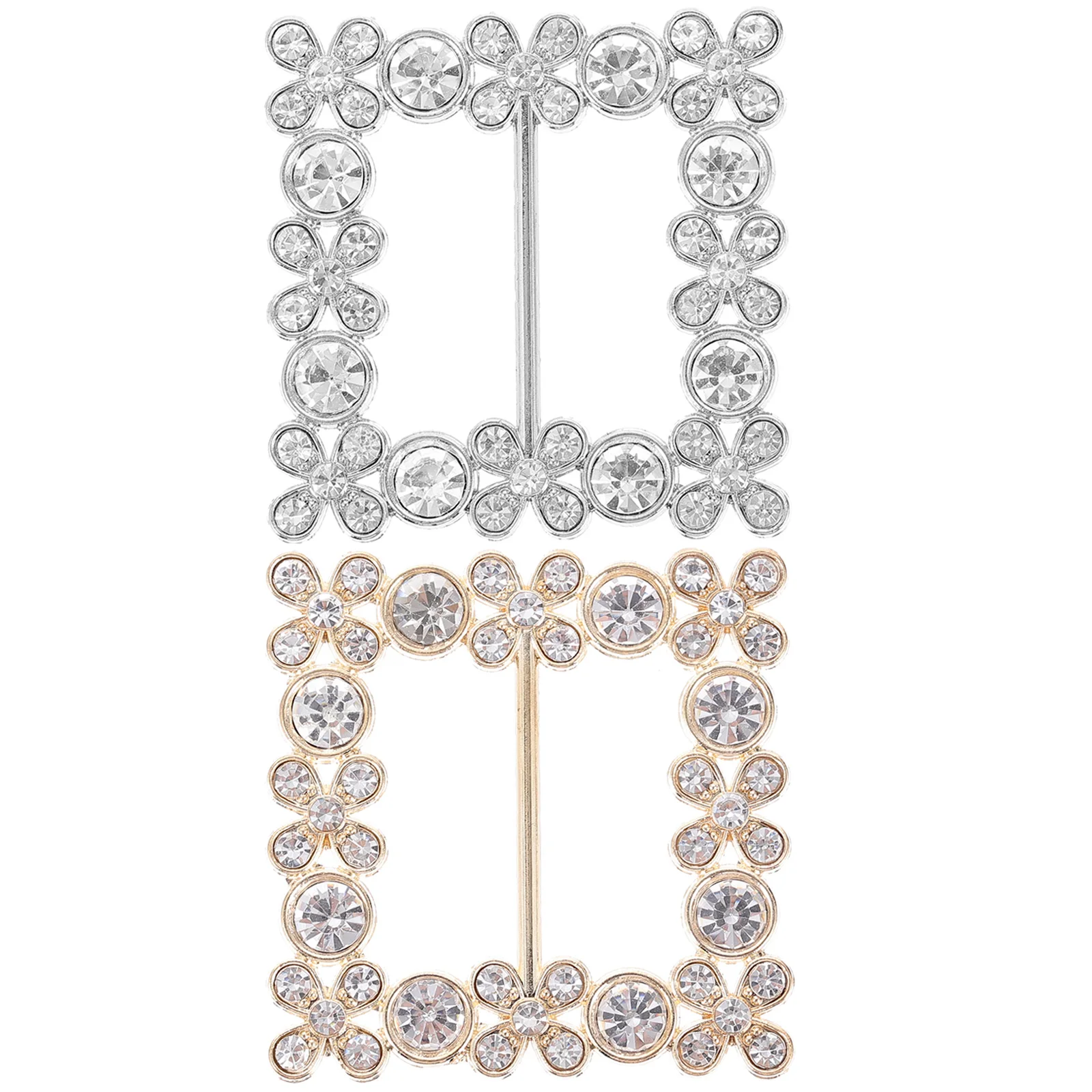 

2pcs Zinc Alloy Rhinestone Scarf Clasp for Women Decorative Imitation Buckles Gifts Accessories Brooch Fashion Jewelry