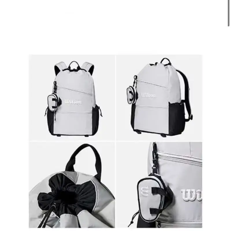 Сумка для теннисных ракеток Wilson, дорожная сумка для отдыха на шнурке, профессиональный спортивный рюкзак для тенниса и бадминтона с мини-карманом