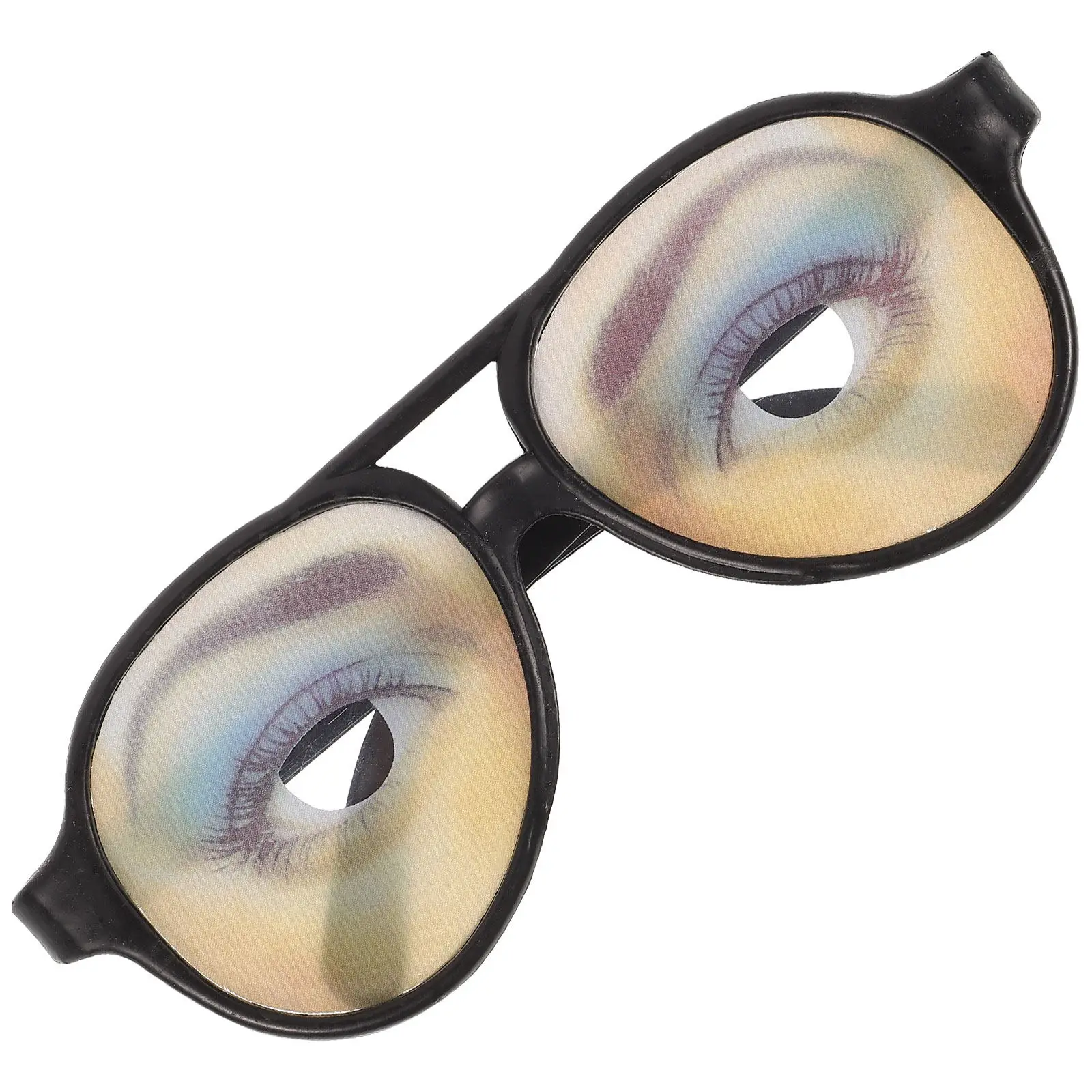 

One Pair Funny Glasses for Halloween Prank Masquerade Party Cosplay Cool Big Frame Blue Eyeshadow Eyebrow Lash Design