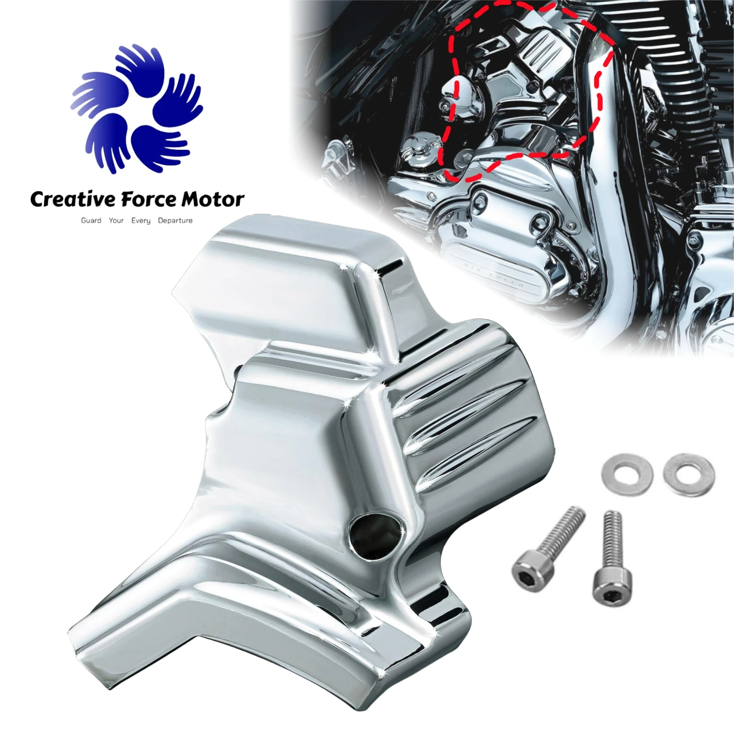 

Крышка стартера двигателя, детали мотоцикла, украшение для Harley Touring Electra Glide CVO Road King Street Glide Trikes FLRT 2007-2016