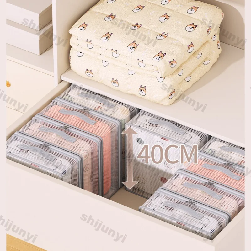 Net Fabric Four-piece Storage Bag - Ideal for Storing Seasonal Bed Sheets and Pillowcases Large-capacity Quilt Storage Box