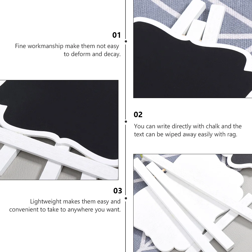 9pcs 12 Mini Chalkboard Signs Lightweight Wood Chalkboards Erasable Message Boards Party Weddings HomeDecoration PVC