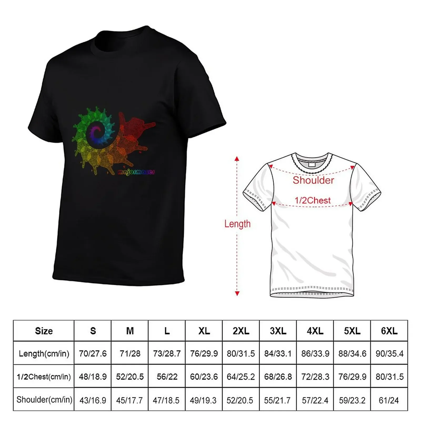 Shakadelic Spiral T-Shirt T-shirts oversize sweat plus size tops mens t shirts top quality