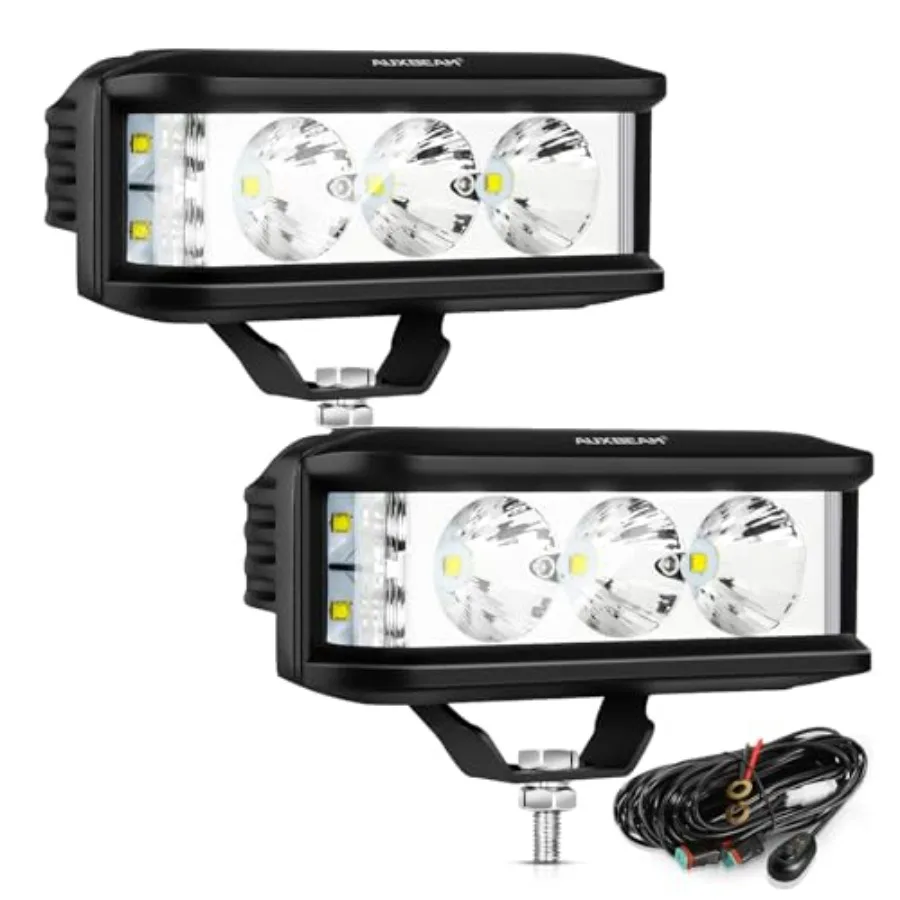 5in 68W Offroad Driving Lights, 6800LM Side Shooter Light Bar with Combo, Waterproof Offroad Fog Light for UTV ATV Jeep Wrangle