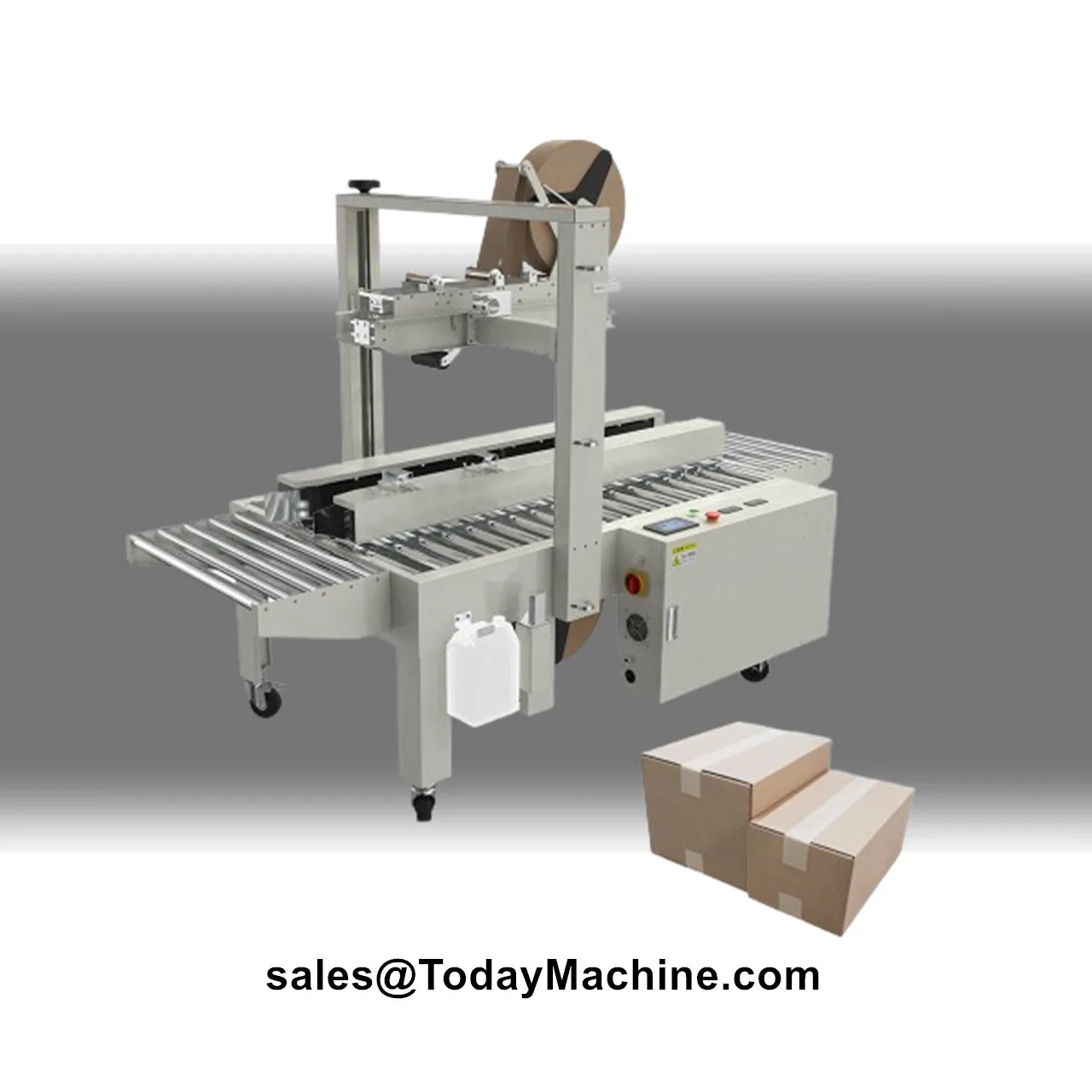 Automatic Flap Folding Carton Sealer Adhesive Tape Box Case Sealing Machine