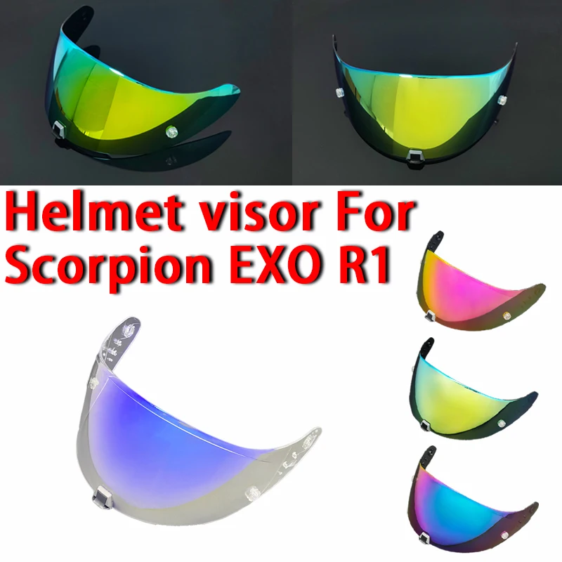 

R1 Face Shield for SCORPION EXO R1 uv Protection sunscreen Electroplated Windproof Dustproof Visiere Casque Moto