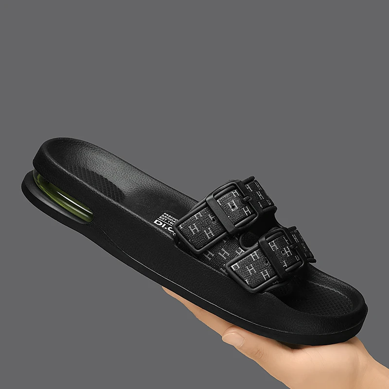 شباشب وسادة هوائية كبيرة الحجم للرجال صيفية بتصميم بسيط ناعمة سريعة الجفاف ومضادة للانزلاق صنادل عصرية غير رسمية مقاس واحد #4