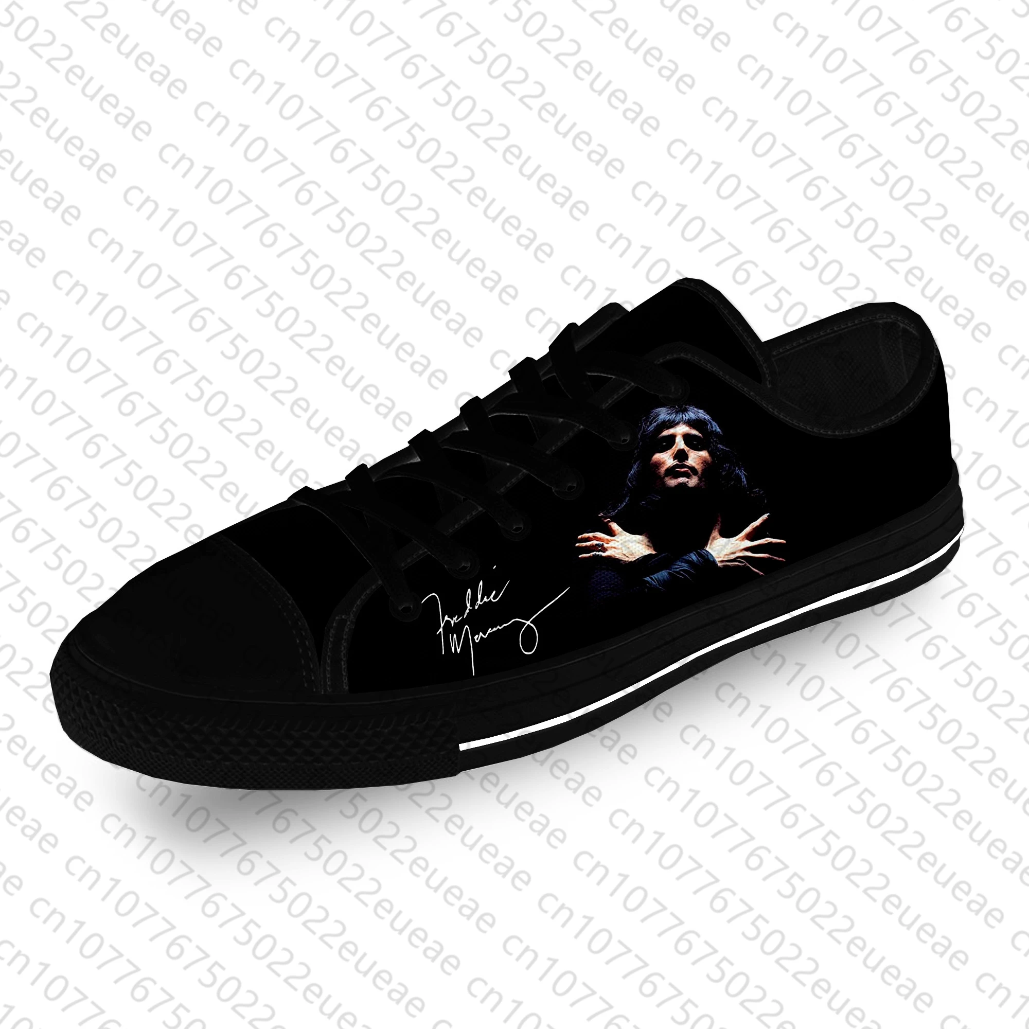 Freddy Mercury The Show Must Go On Rock panno Casual stampa 3D scarpe di tela basse uomo donna Sneakers leggere e traspiranti