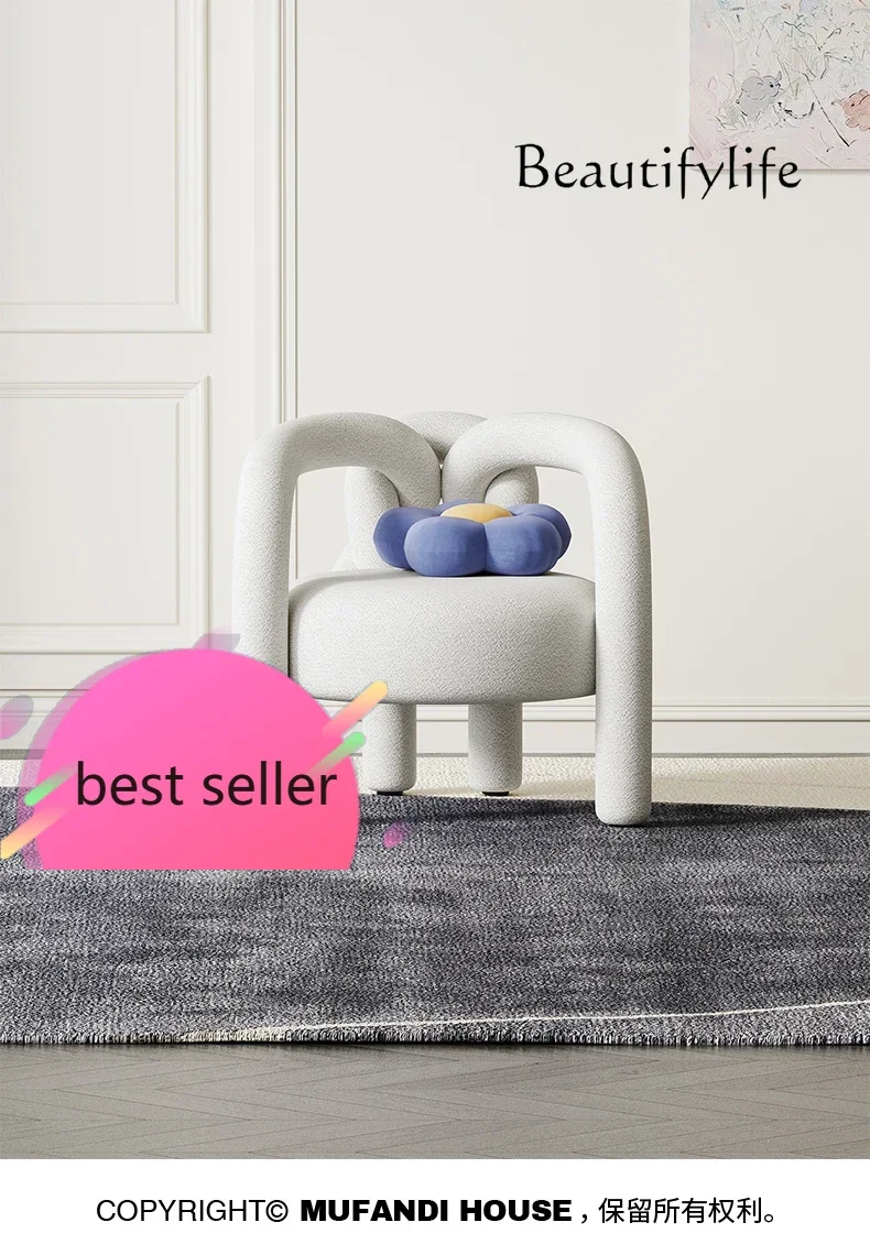 

N Nordic одноместный диван-кресло из овечьей шерсти, кресло для отдыха в гостиной, дизайнерское простое современное кресло