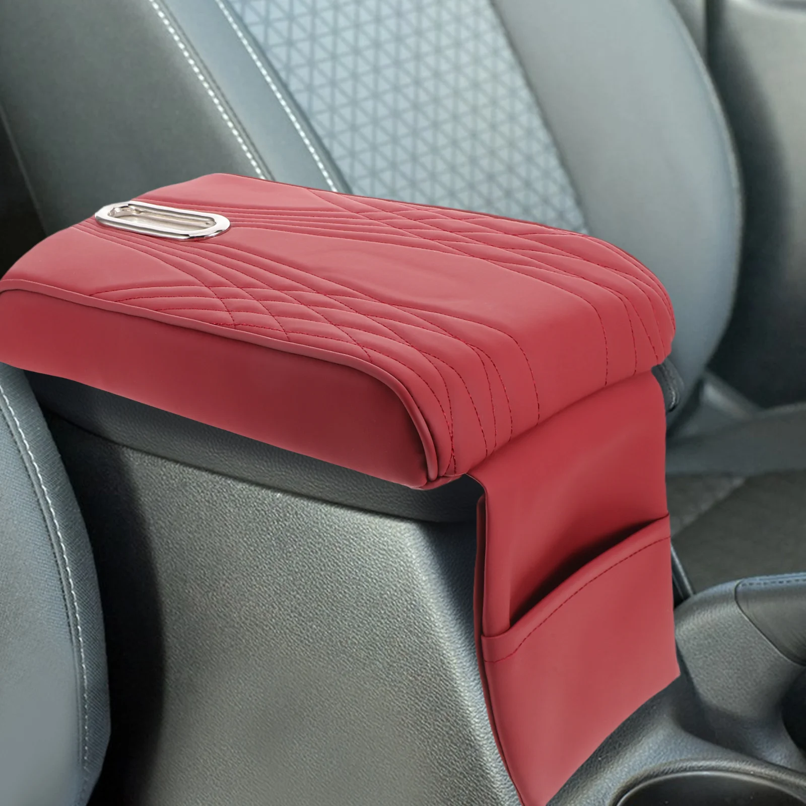 

Car Armrest Cushion Large Pattern Multifunctional Tissue Box Storage Bag Height Lift Universal Fit Automobile Tissue