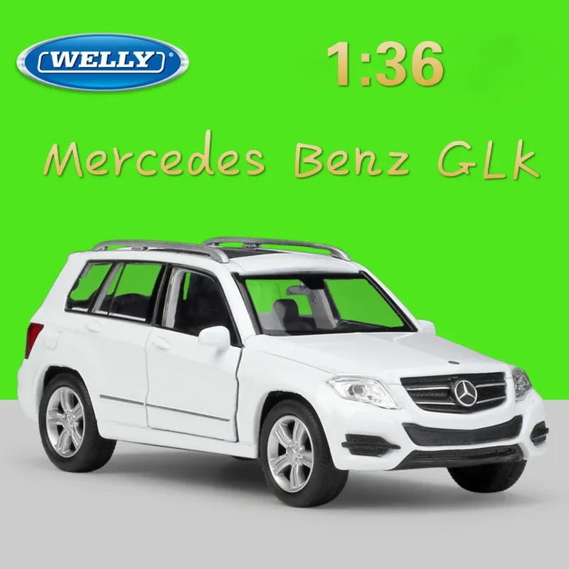 WELLY 1:36 High Simulation Metal Model Toy Car Mercedes Benz GLK Classic Alloy Diecast Pull Back Car Toy Collection For Kid Gift