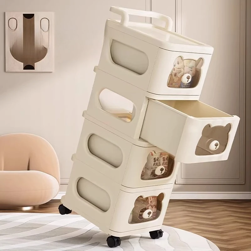 Snack rack Home living room High value trolley High sense Large capacity removable drawer storage rack