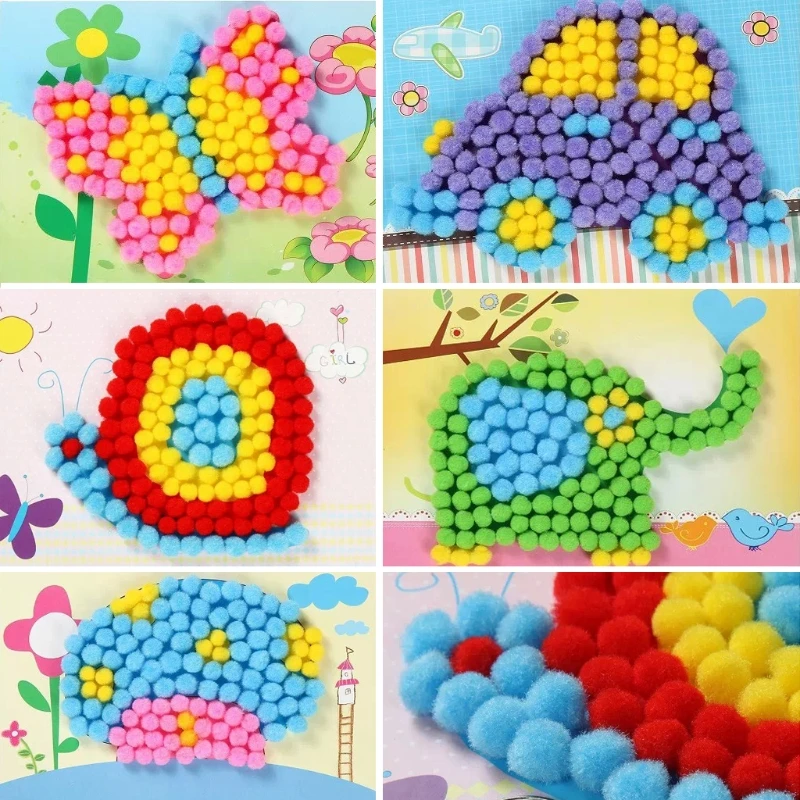 100Pcs Multi Purpose Pom Poms Round Balls Craft Making Tools DIY Decorations New