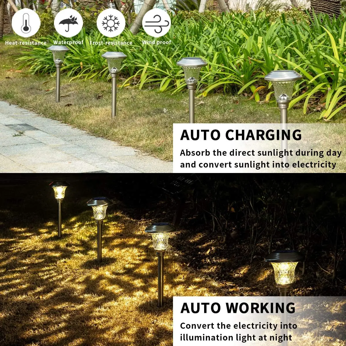 Lantern Lights Clear Glass 6x6 Post Fit RGB Color Changing Weatherproof Summer Multicolor view 4