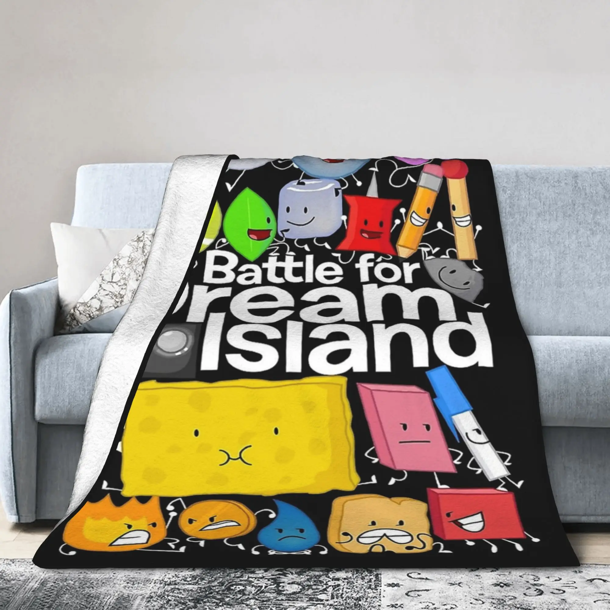 

bfdi Battle for Dream Island Accessories Blankets Lightweight Thin Fleece Throw Blanket Cozy Bedspreads