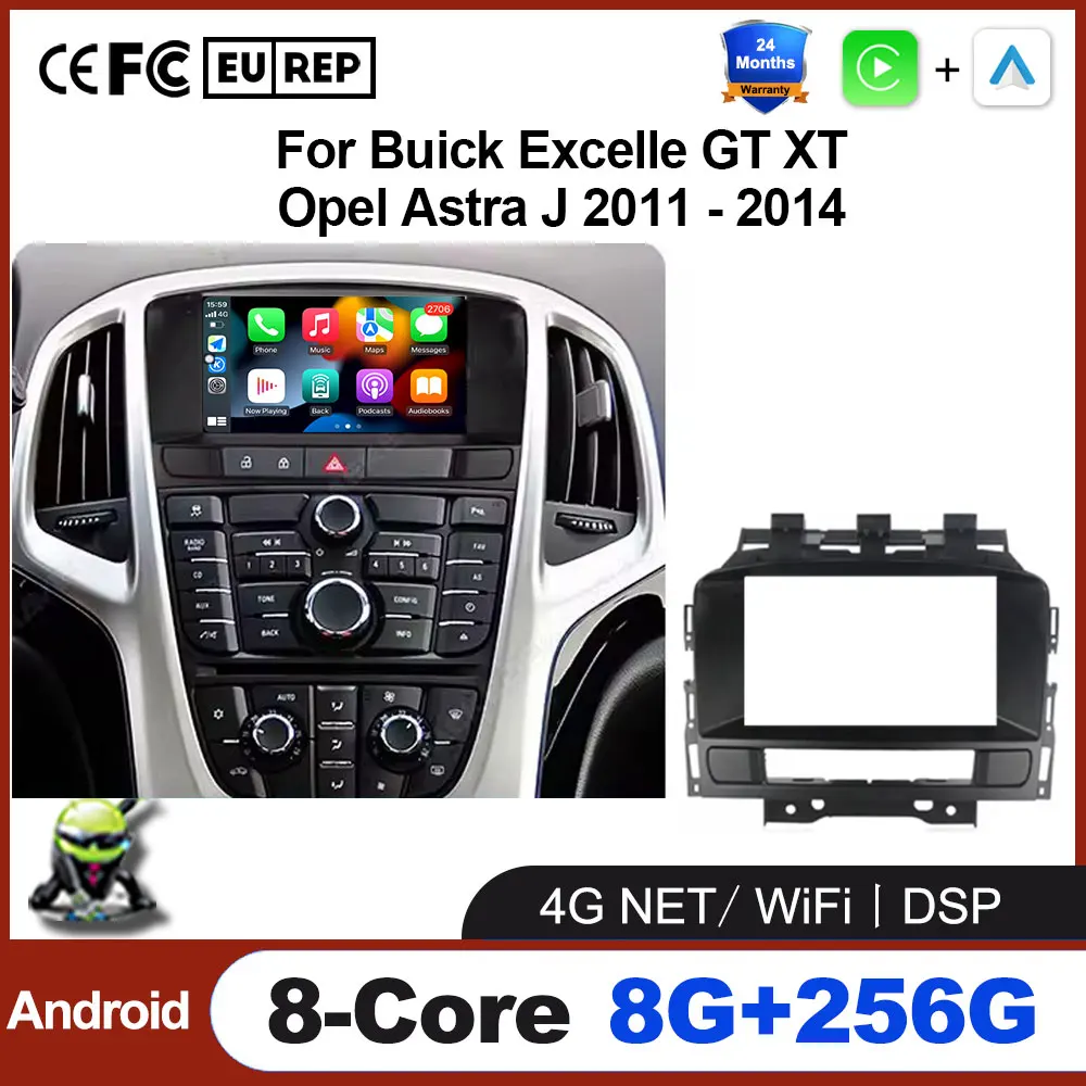 Android Auto Car Radio For Buick Excelle GT XT Opel Astra J 2011 2012 2013 2014 Wireless Carplay Auto Multimedia Stereo DSP Fan