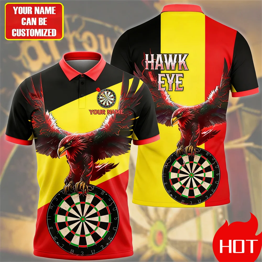 Dart-Team-Anpassung Belgien Dart-Polo Benutzerdefinierter Name Dart-Trikot Polo Personalisierte Herren-Poloshirts mit Tiermotiv Herren-Poloshirts Oberteile