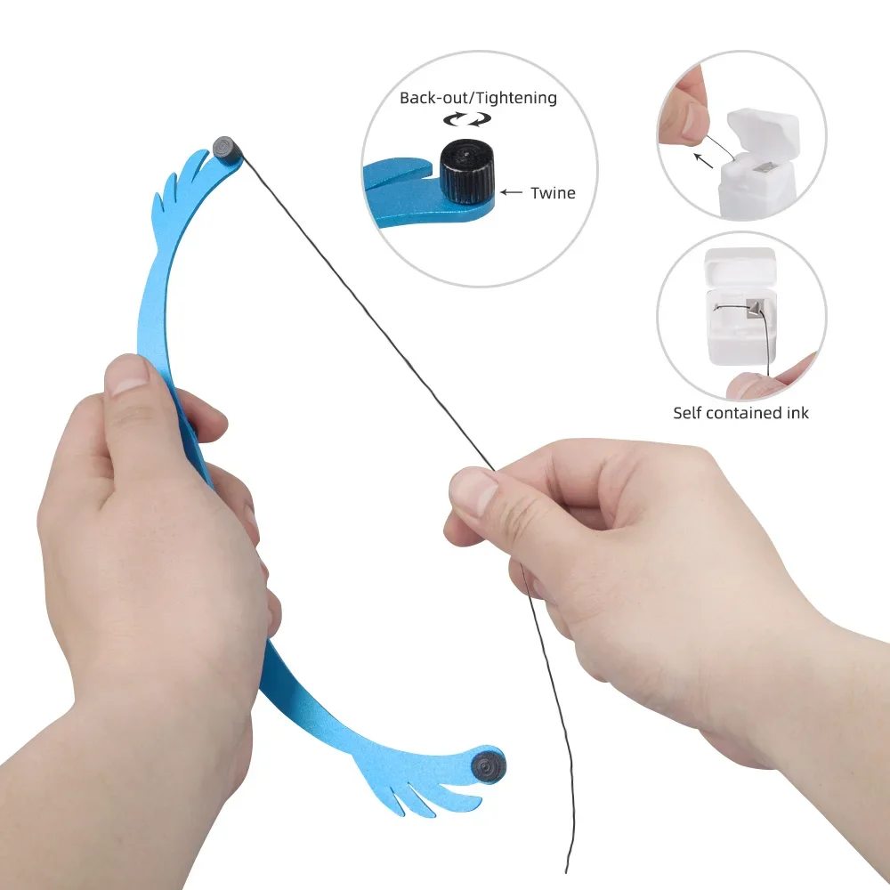 

1 шт., линейка для макияжа, лук и стрелы, предварительно нанесенные чернила, татуировка PMU для татуировки, картирование бровей, микроблейдинг, измерительная веревка для бровей