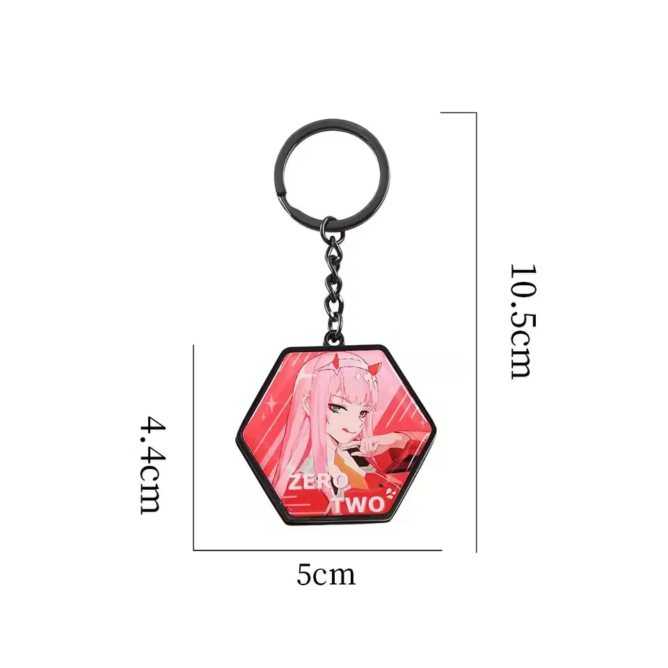 حبيبي في فرانكس 002 صفر اثنان llavero espejo magnetetico de doble cara Chica de anime llavero de demonio colgante espejos de #6