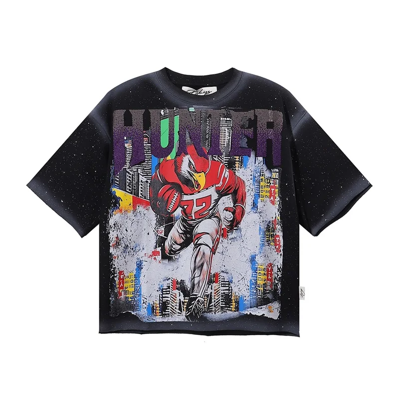 

BKYS Hot Diamond Fine Flash Printed Pattern Pure Cotton T-shirt