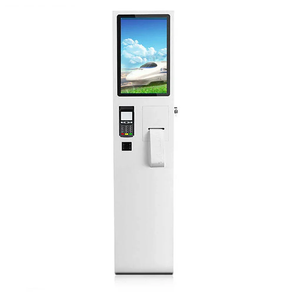 

Masung Self Service Fast Food Kiosk with Touch Screen QR Scanner Thermal Ticket Printer for Payments Self Ordering Kiosk