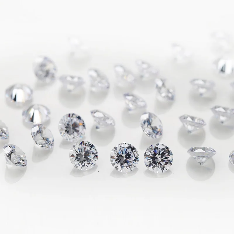 300pcs Size 1.0mm~6.5mm 5A Round Cut White Cubic Zirconia Stones Loose CZ Synthetic Gems For Jewelry Making