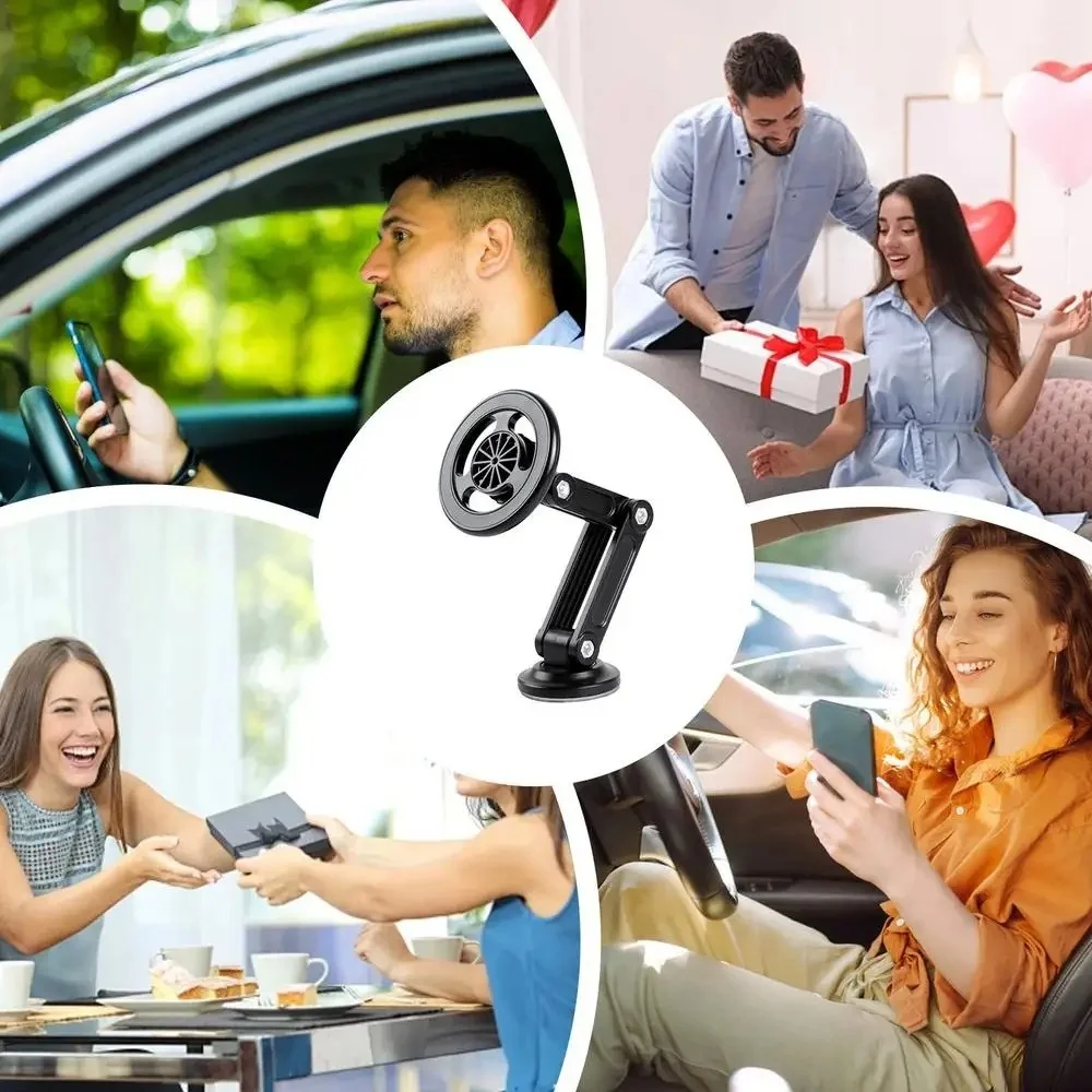Magnetic Dashboard Phone Holder Adjustable Car Smartphone Stand_voghion.com