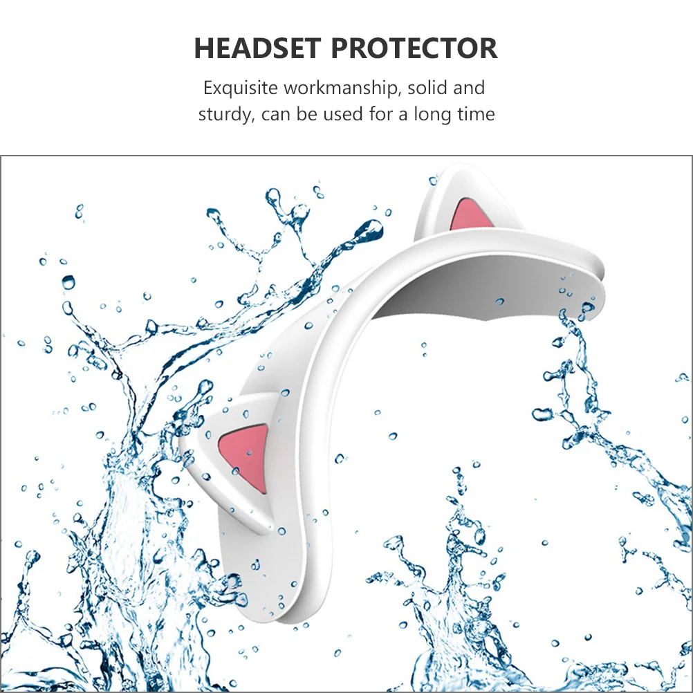 

Headphone Protective Cover Cute Cat Ear Design For Silicone Headband Cover Dustproof Waterproof Head